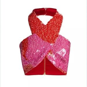 Silvia Tcherassi Sequined Halter Top